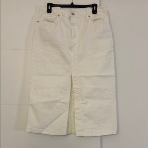 Mango Cream Denim Skirt